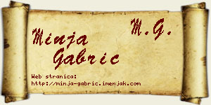 Minja Gabrić vizit kartica